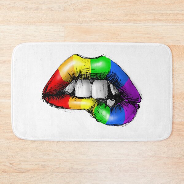 Item preview, Mouth rainbow biting lip designed and sold by InkLove.