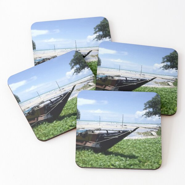 Item preview, Fishing Boat stopped at a Beach and Sea designed and sold by Morpheus Store.