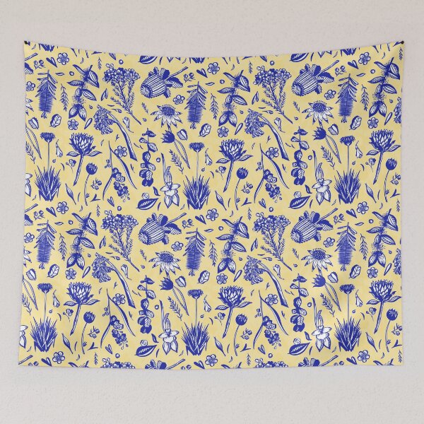 Item preview, Australian Flower Sketches Yellow designed and sold by SakuraSkies.