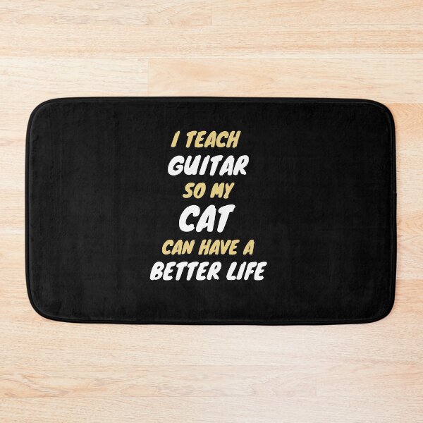 Item preview, guitar teacher cat owner designed and sold by SnowballStep.