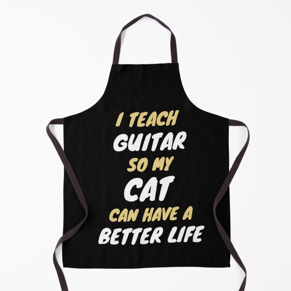 Item preview, guitar teacher cat owner designed and sold by SnowballStep.