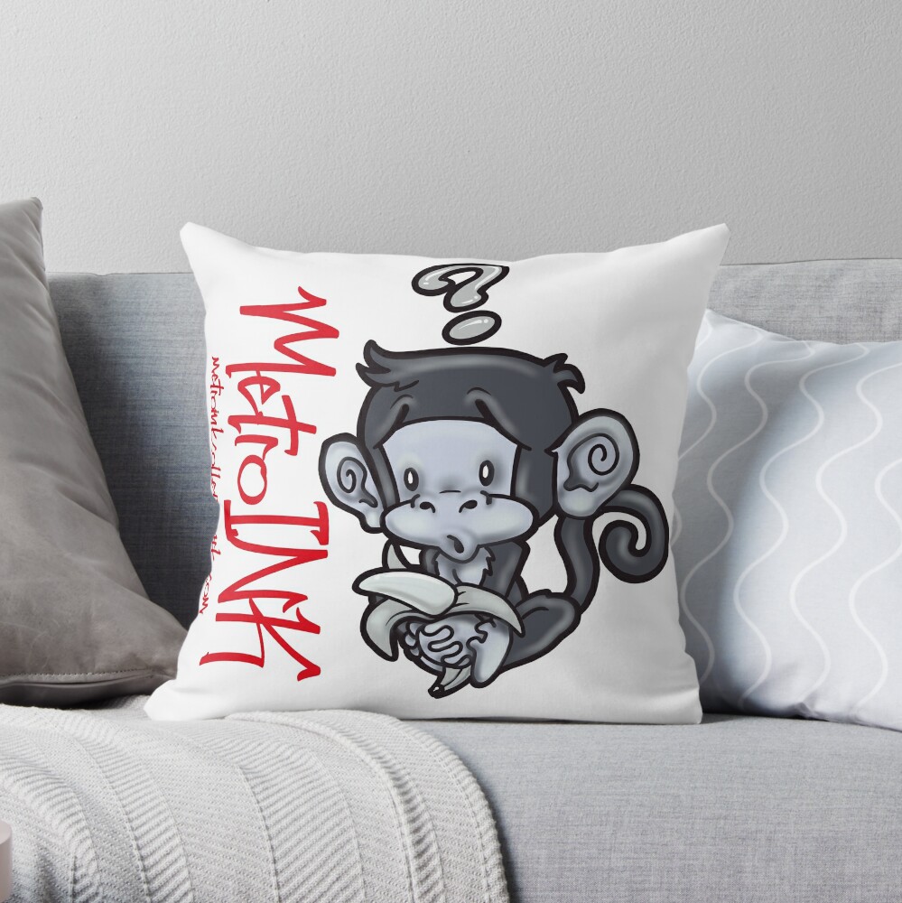 monkey throw pillow