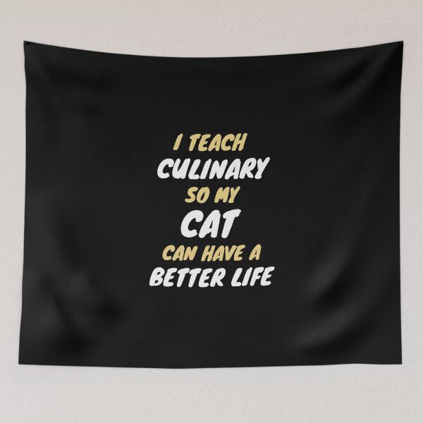 Item preview, culinary teacher cat owner designed and sold by SnowballStep.