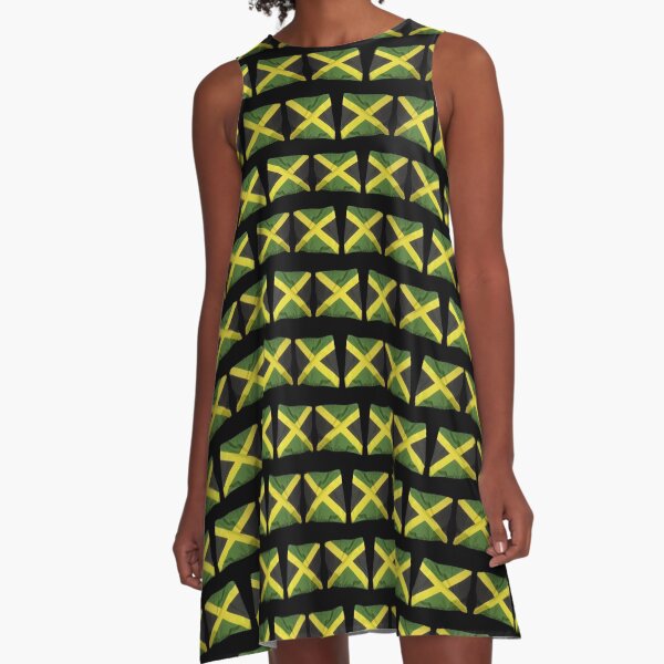 Jamaican Flags A-Line Dress