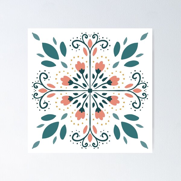 Item preview, Folklore Floral Moroccan Style Tile designed and sold by VictoriaRandall.