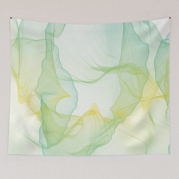 Item preview, Yellowish Blue Atoll Silk Wave designed and sold by shahramroj.