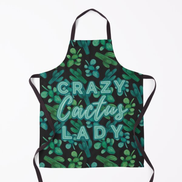 Item preview, Green Blue Watercolour Crazy Cactus Lady Cactus Pattern designed and sold by marta-maria.