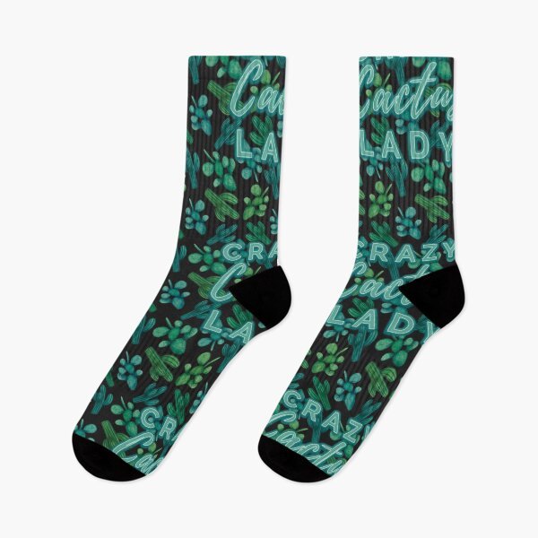Item preview, Green Blue Watercolour Crazy Cactus Lady Cactus Pattern designed and sold by marta-maria.