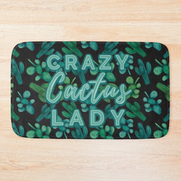 Item preview, Green Blue Watercolour Crazy Cactus Lady Cactus Pattern designed and sold by marta-maria.