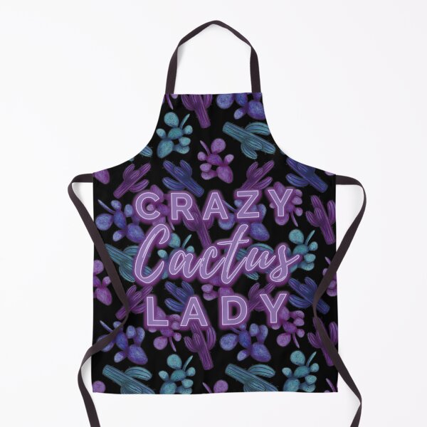 Item preview, Purple Blue Watercolour Crazy Cactus Lady Cactus Pattern designed and sold by marta-maria.