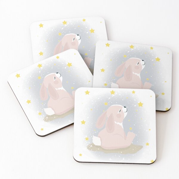 Item preview, Cute Bunny and gold stars.  designed and sold by marinaklykva.