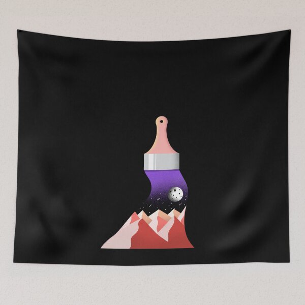 Item preview, Brush painting mountains designed and sold by Oliver Mendez Martinez.