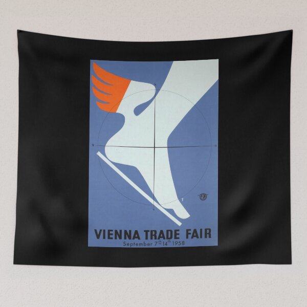 Item preview, Vienna Trade Fair retro poster designed and sold by CorasPosters.