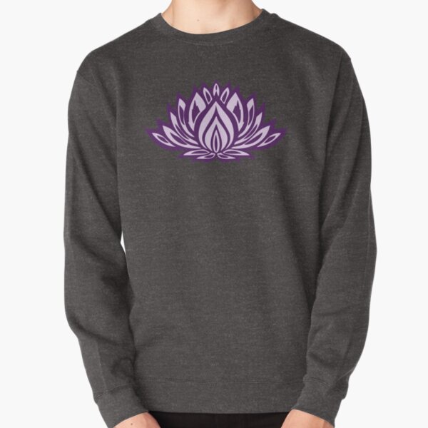 Purple Lotus Flower Pullover Sweatshirt