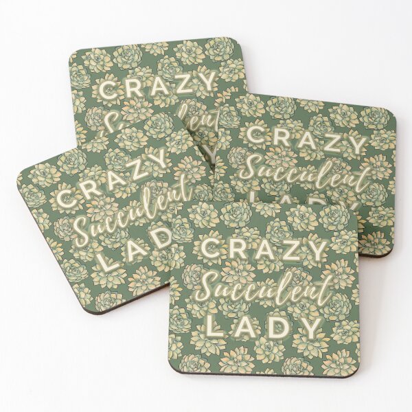 Item preview, Green Yellow Watercolour Crazy Succulent Lady Cactus Pattern designed and sold by marta-maria.