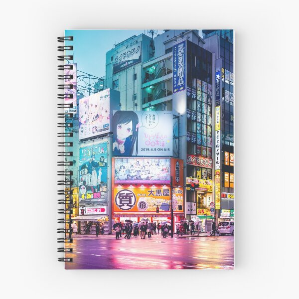 Item preview, Anime Akihabara Neon Dream many colourful reflection on the wet streets designed and sold by TokyoLuv.