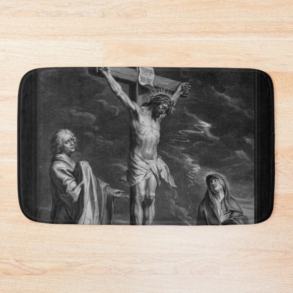 Item preview, Christ on the Cross, with Mary and Johannes by Engraver Schelte Adamsz Bolswert Classical Art Old Masters Reproduction designed and sold by Xzendor7 Digital Art Creations.