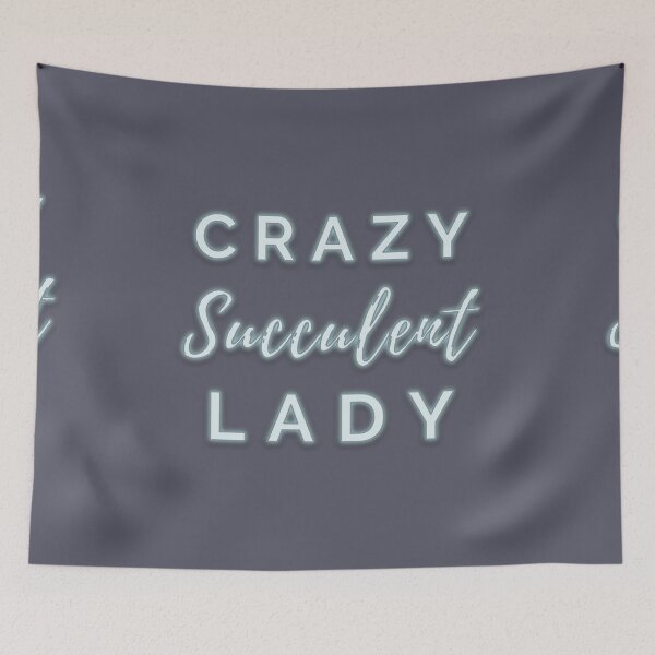 Item preview, Blue Text Crazy Succulent Lady designed and sold by marta-maria.