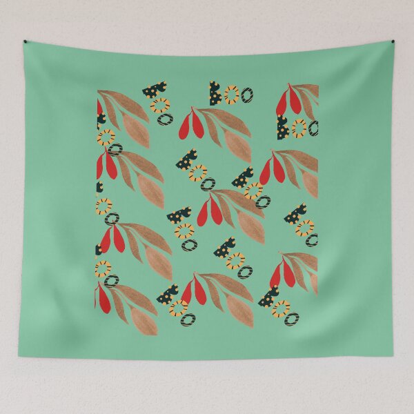 Item preview, Halloween floral pattern designed and sold by Jain123.