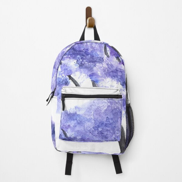 Item preview, hand painted indigo blue Jacaranda mimosifolia flowering tree designed and sold by ColorandColor.