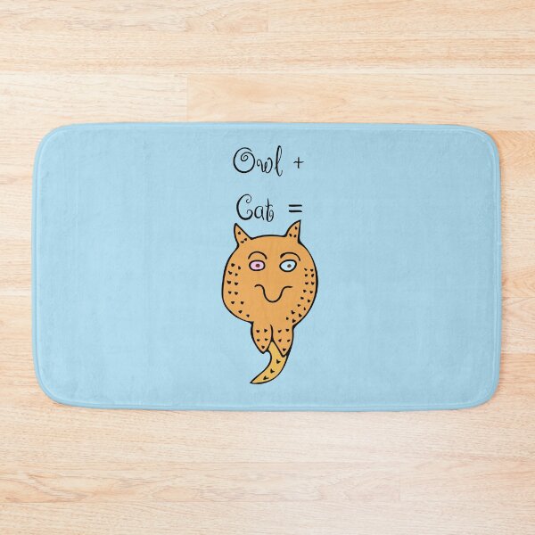 Item preview, Owl + Cat = ...?   Fuuny Owl and Cat Illustration designed and sold by Davey's Designs.