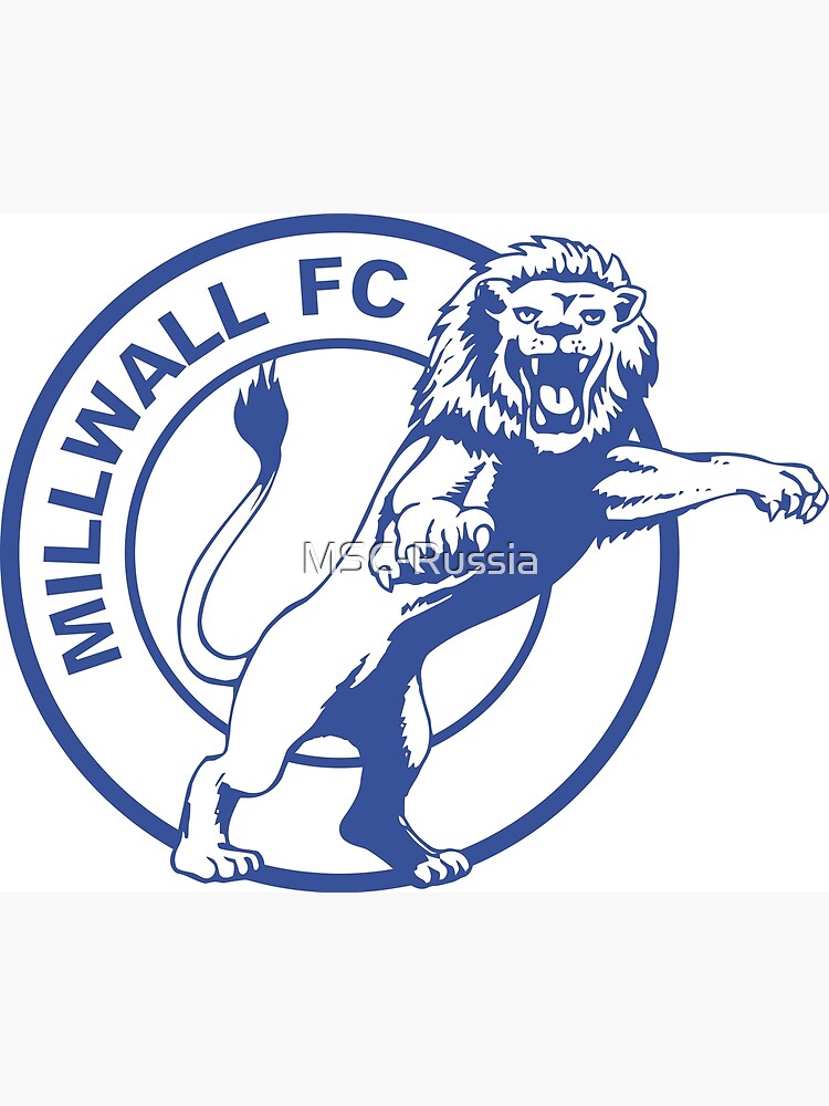 Millwall FC logo with stripes | Metal Print