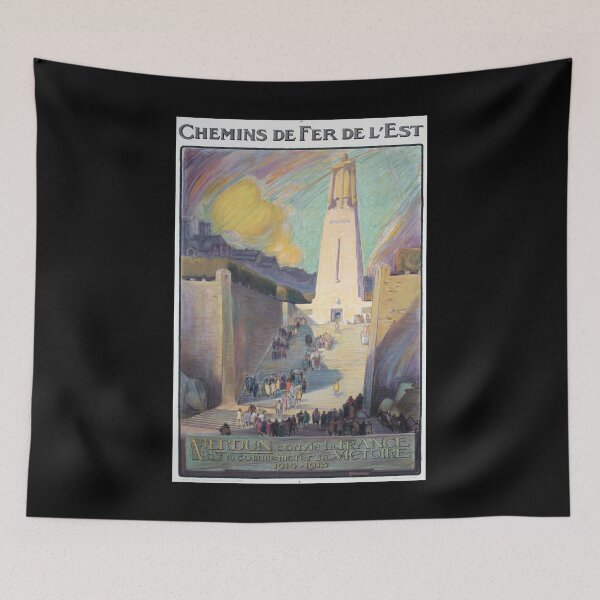Item preview, Verdun retro poster designed and sold by CorasPosters.