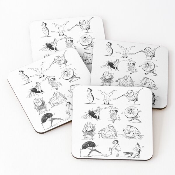 Item preview, Edward Lear Characters (black) designed and sold by Hollie Black.