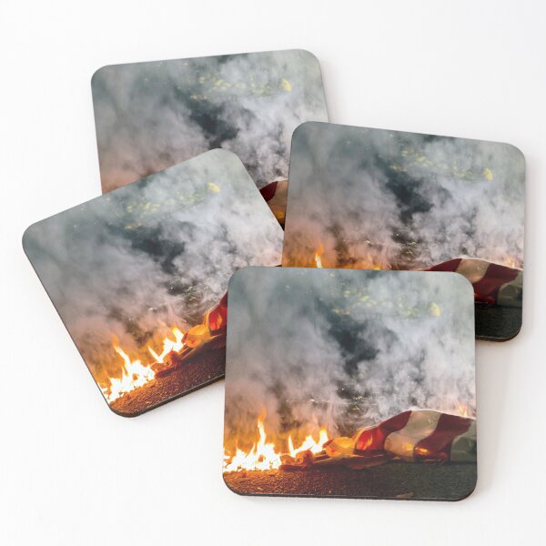 Item preview, American Flag on Fire - Portland Protests designed and sold by stillpdx.