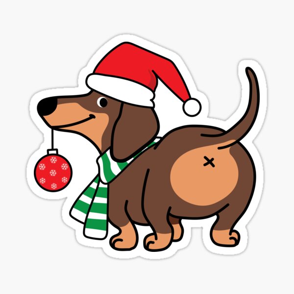 Item preview, Christmast - Cute and funny Dog (Dachshund) designed and sold by ShawnDzign.