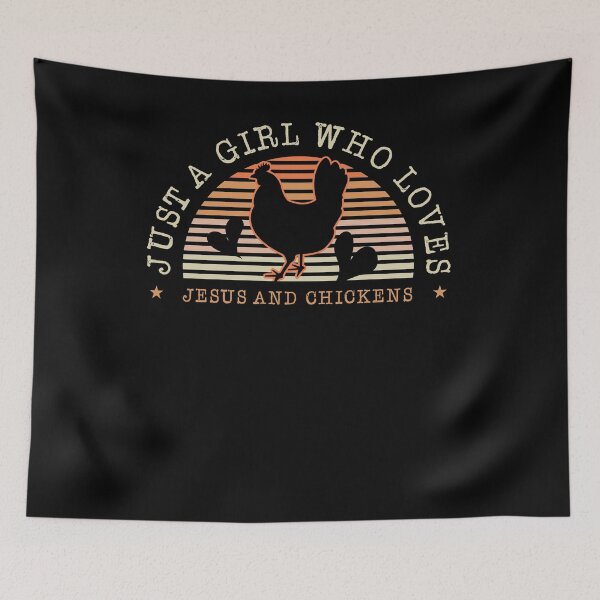 Item preview, Just A Girl Who Loves Jesus And Chickens Herd Livestock Farm designed and sold by shirti.