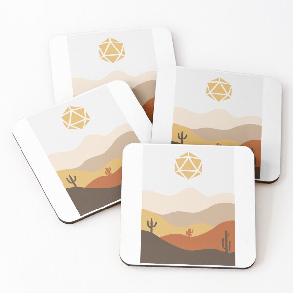 Item preview, Desert High Noon Sun Polyhedral D20 Dice RPG Landscape designed and sold by pixeptional.