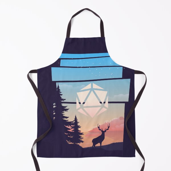 Item preview, Forest Sunset Deers Polyhedral D20 Dice Sun RPG Landscape designed and sold by pixeptional.
