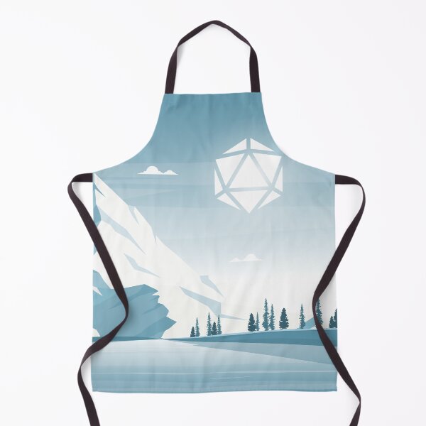 Item preview, Snowy Mountain Hiking Polyhedral D20 Dice Sun RPG Landscape designed and sold by pixeptional.