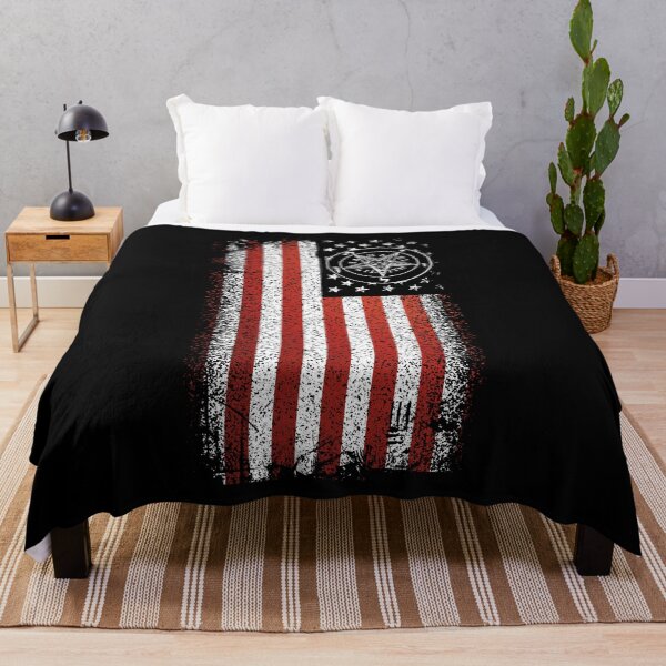 Item preview, Satanic Pentagram Baphomet Goat American Flag designed and sold by h44k0n.