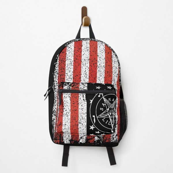Item preview, Satanic Pentagram Baphomet Goat American Flag  designed and sold by h44k0n.