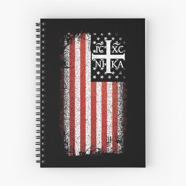 Item preview, ICXC NIKA Christogram Cross American Flag Christian designed and sold by h44k0n.