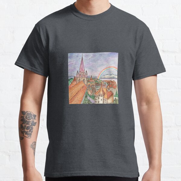 Rooftops over Lausanne  Classic T-Shirt