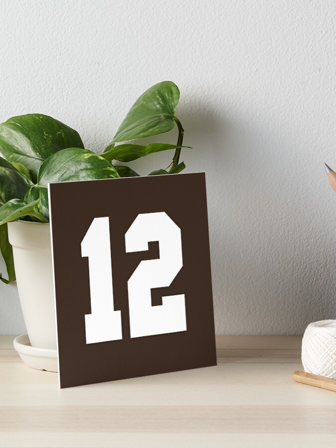 Twelve Jersey Number Sports 12 | Art Board Print