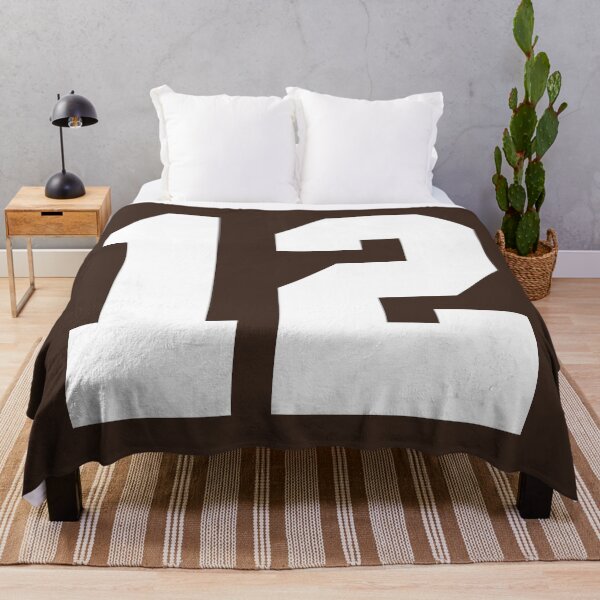 Item preview, 12 Number Cleveland Sports Twelve Brown Jersey designed and sold by HelloFromAja.