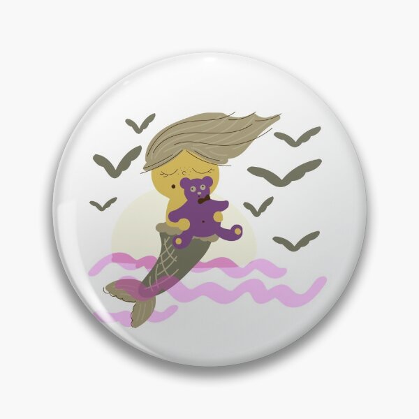 Item preview,  mermaid with a Teddy bear and sun designed and sold by R-728.