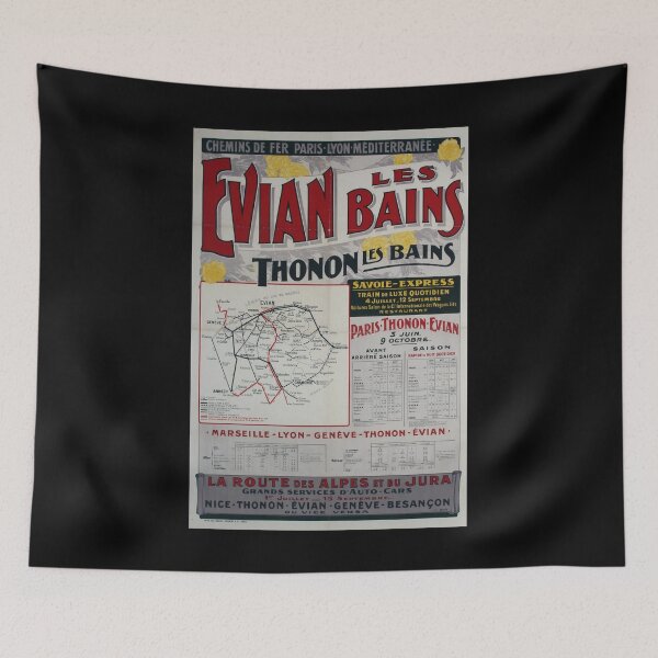 Item preview, Evian les Bains retro poster designed and sold by CorasPosters.