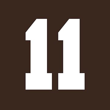 11 Number Cleveland Sports Eleven Brown Jersey Sticker for Sale by  HelloFromAja