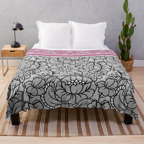 Item preview, Flowers and Lace (Purple, Black, Grey, White) designed and sold by JazzPWall.