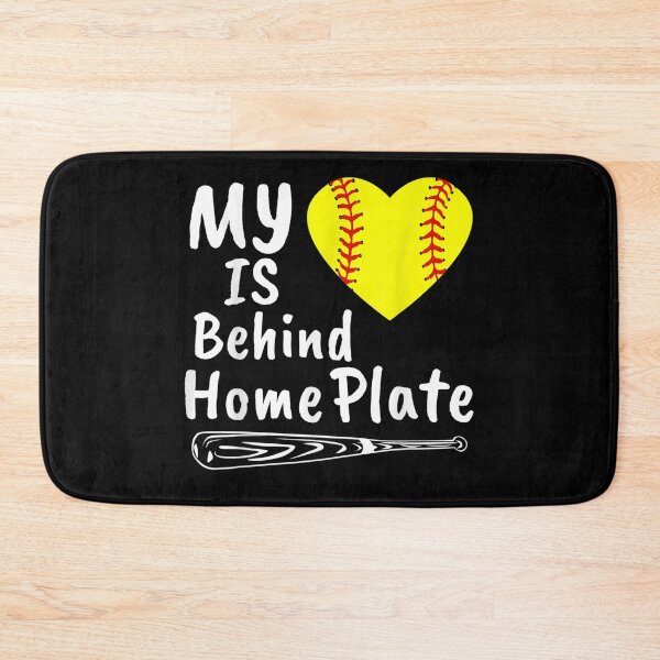 Item preview, My Heart Is Behind Home Plate Softball Proud Mom Dad Gift designed and sold by rebeccapicker.