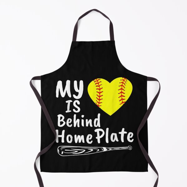 Item preview, My Heart Is Behind Home Plate Softball Proud Mom Dad Gift designed and sold by rebeccapicker.