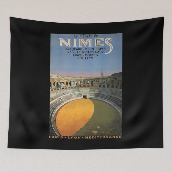 Item preview, Nimes retro poster designed and sold by CorasPosters.
