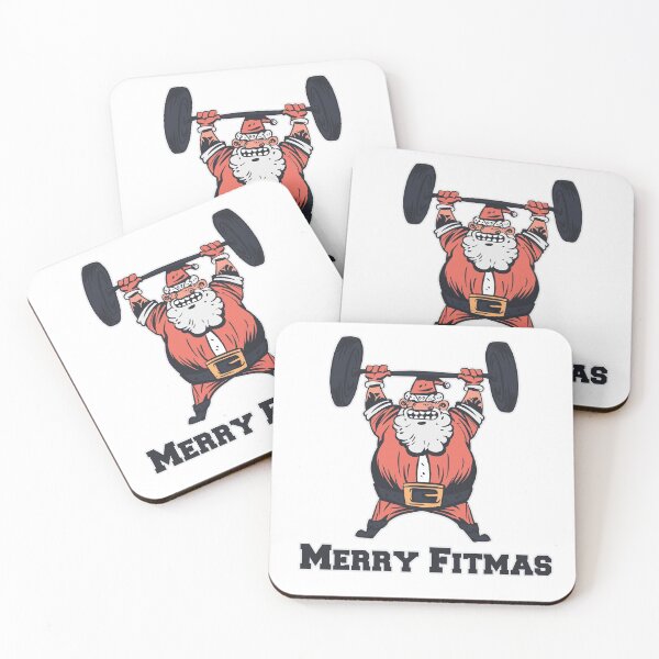 Item preview, MERRY FITMAS, SANTA CLAUS WORKOUTS FOR A SPORTIVE CHRISTMAS designed and sold by Delicious Design ⭐⭐⭐⭐⭐.