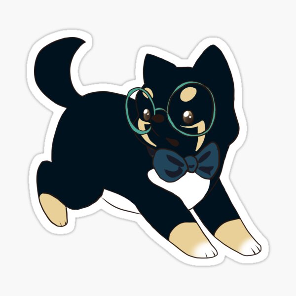 Dog wearing glasses Sticker