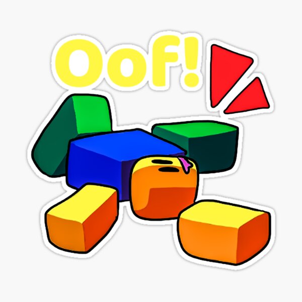 7012684 Roblox Oof Meme Funny Noob Gamer Gifts Idea Stickers for